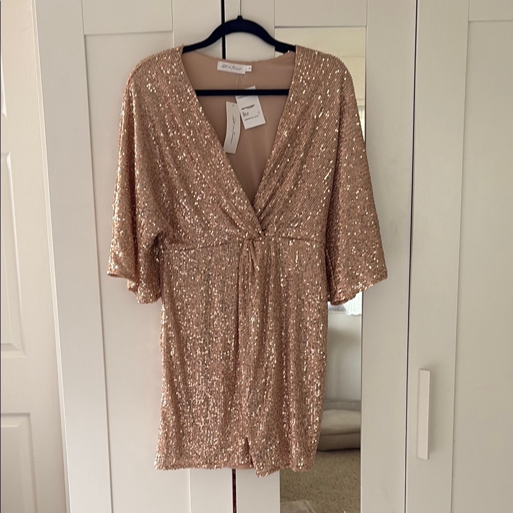 Rose Gold Sequin Dress